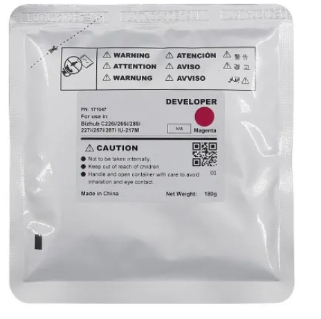 Девелопер Совместимый CET (CET171047)пурпурный IU-217M-Developer для KONICA MINOLTA Bizhub C227i/C257i/C287i, 180г, 90000 стр.