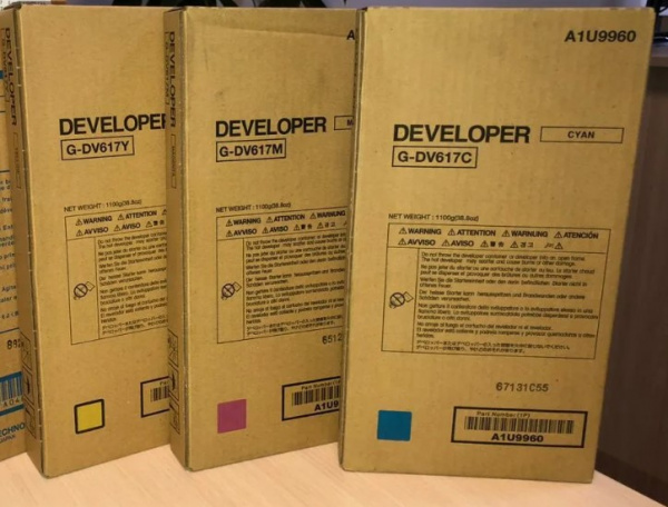 Девелопер Konica Minolta DV-617C голубой для  BIZHUB PRO C6000/C7000 (A1U9960) 340 000 стр.