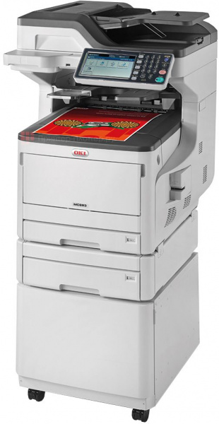 Цветное многофункциональное устройство OKI MC883dnct (9006108) A3 35 стр./миндуплекс сеть доп. лоток тумба.