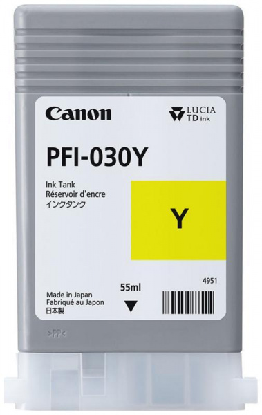 Картридж Canon PFI-030Y (yellow), 55 мл для tm-240/340