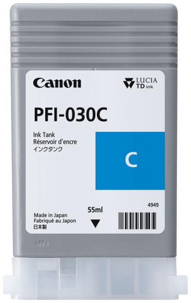 Картридж Canon PFI-030C (cyan), 55 мл для tm-240/340  3490C001