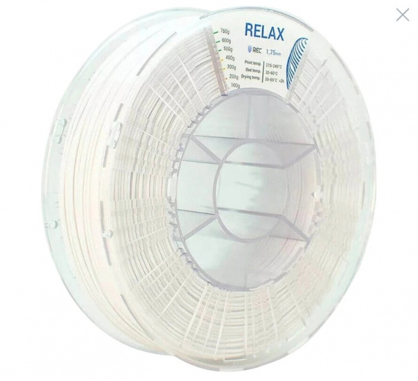 Пластик PETG для 3D-принтера Rec белый глянцевый 1.75 мм 0.75 кг