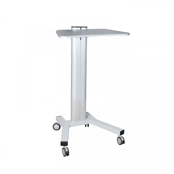 WKH-0050-S / WorkHub 50 - Рабочая станция мобильная для ноутбука Сидя-Стоя 1070макс 220В Полка/Корзина серебро