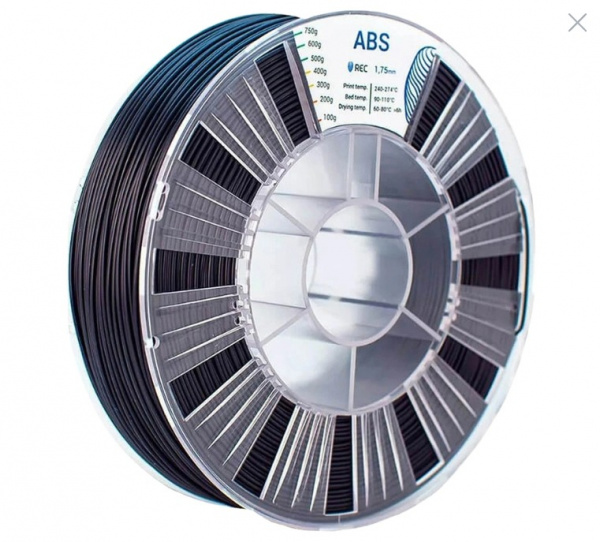 Пластик ABS для 3D-принтера Rec черный матовый 1.75 мм 0.75 кг