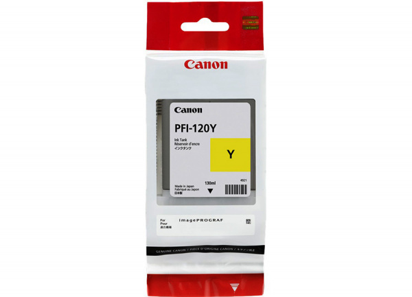 Картридж Canon PFI-120Y Yellow для TM-200 / 205 / 300 / 305