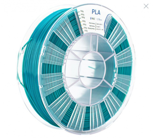Пластик PLA для 3D-принтера Rec зеленый матовый 1.75 мм 0.75 кг