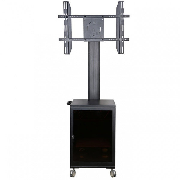 MDP-1100-B / MediaPro 1100 - Мобильная стойка для Дисплея 30-60" 60кг наклон -5°+15° VESA 800x400 макс тумба 1800макс черный