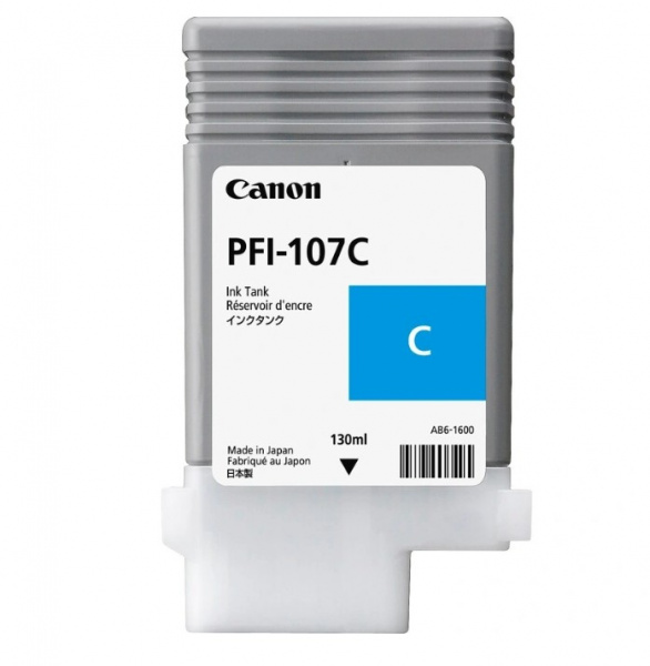 Картридж Canon PFI-107C cyan 130ml  для IR670/770/780/785/680/685/  6706B001