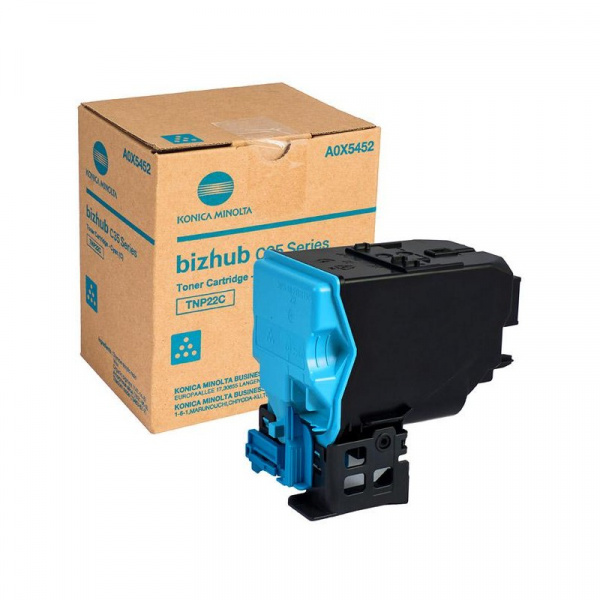 Тонер-картридж Konica Minolta TNP-22С, голубой для Bizhub С35 (A0X5452) 6 000 стр.