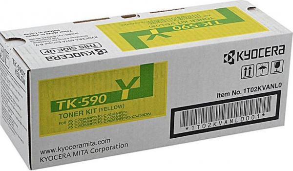 Тонер-картридж Kyocera TK-590Y желтый для FS-C2026MFP/C2626 (5000стр)