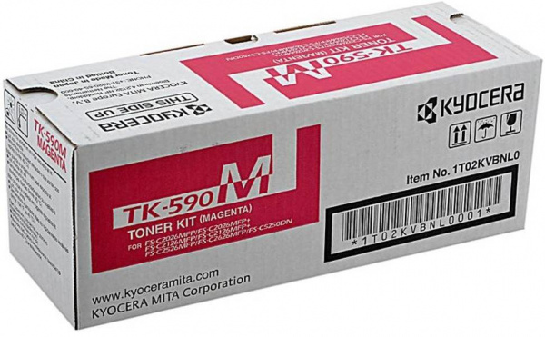 Тонер-картридж Kyocera TK-590M пурпурный для FS-C2026MFP/C2626 (5000стр)